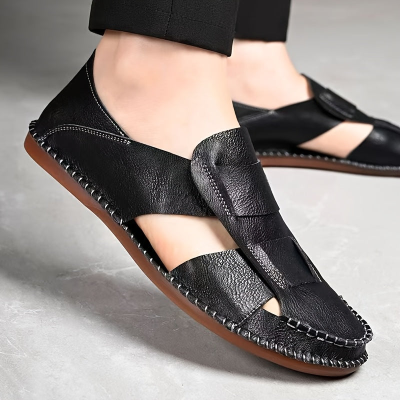 Mens Casual Comfy Foot Sandal Black - Size = 6