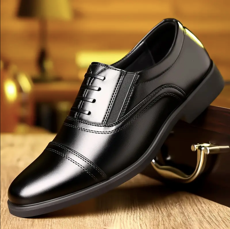 Men's Smart Black Slip-On Shoes