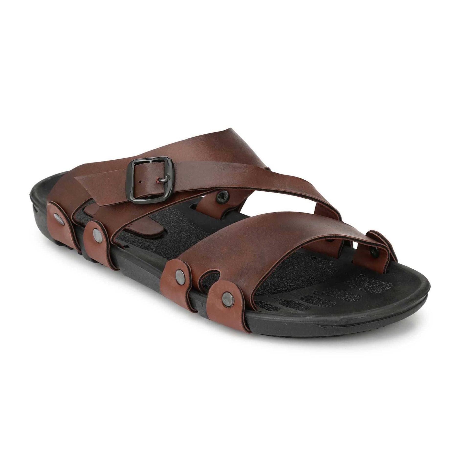 action slippers men leather