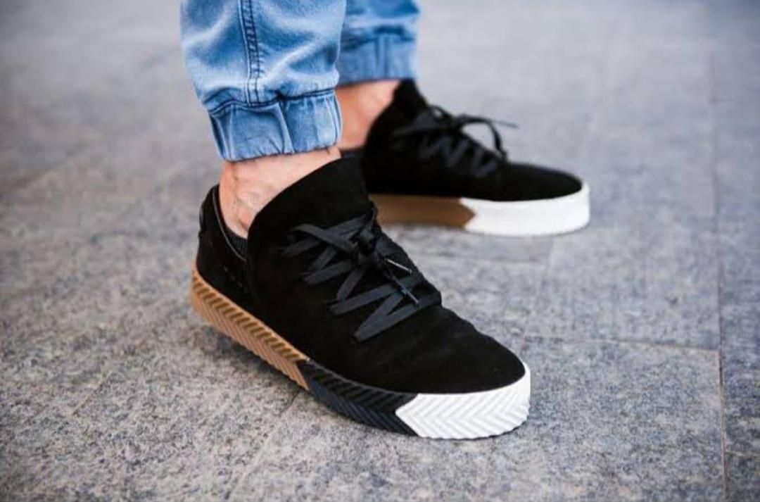 Men's Alexander Wang Skate Black Suede Shoes - Main Image