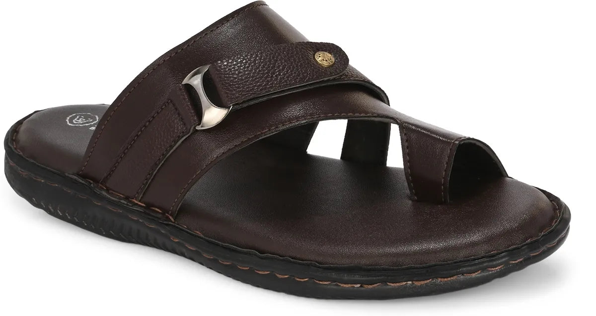 Cross Strap Synthetic Toe Ring Men's Sandals