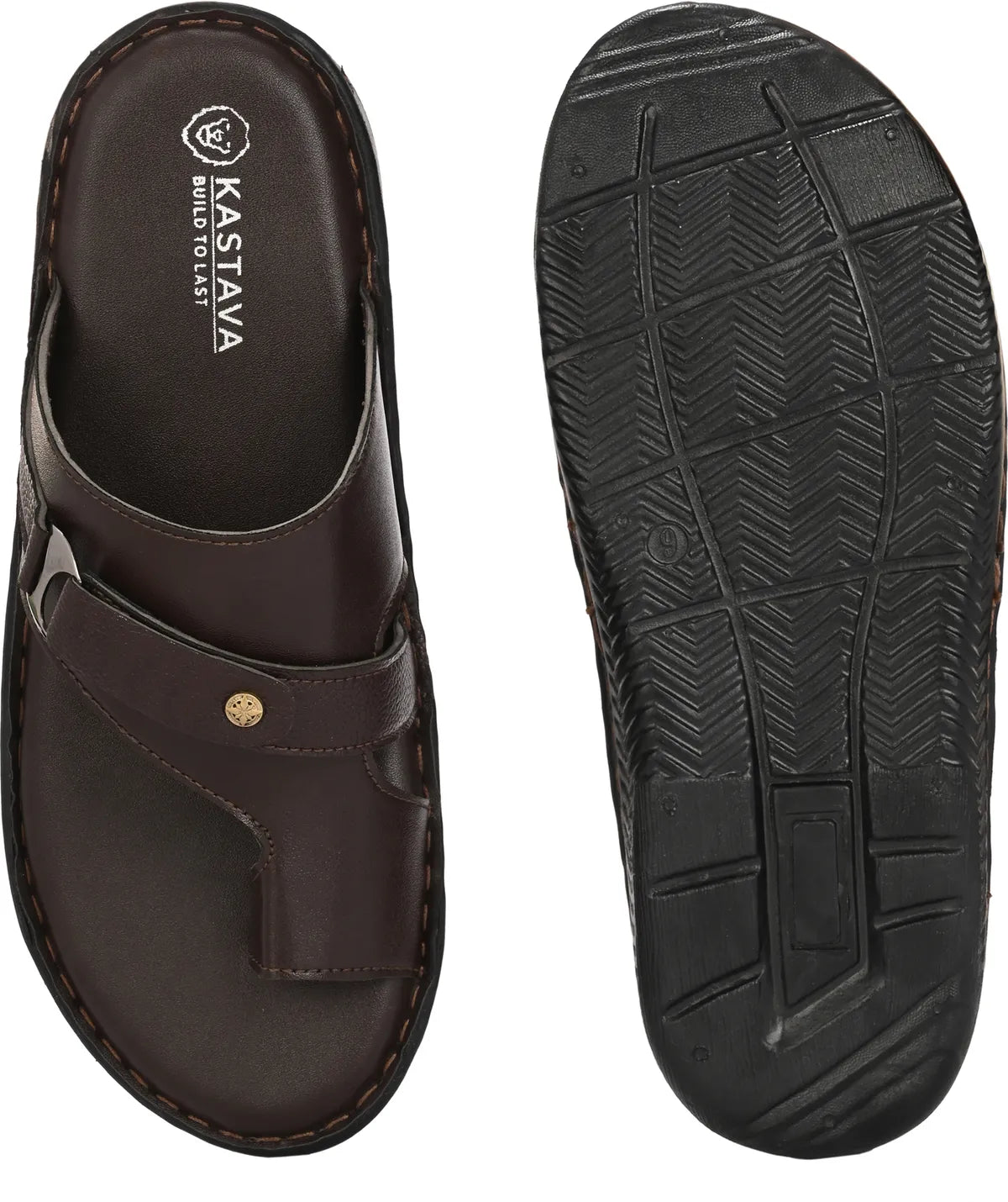 Cross Strap Synthetic Toe Ring Men's Sandals