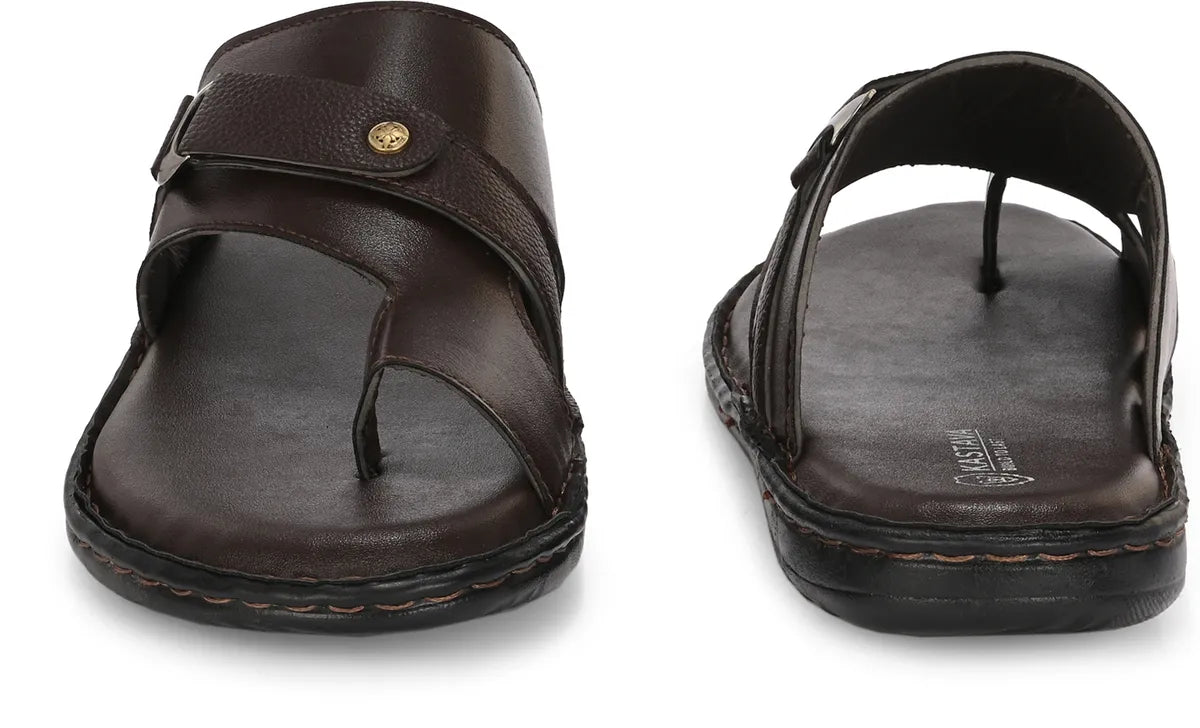 Cross Strap Synthetic Toe Ring Men's Sandals