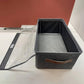 Folding Storage Boxes with Lid, Large Clear Collapsible Stackable Storage Boxes Foldable Fabric Linen Storage Box Cubes, Closet Organizer Baskets with Labels for Home