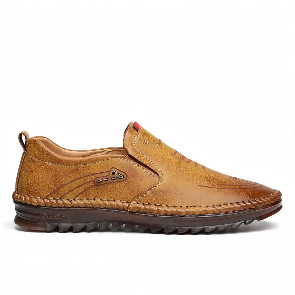 Beige Casual Leather Shoes