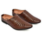 Men's Brown Slip-On Casual Comfort Loafers with Cut-Out Design