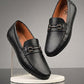 Men's Premium Black Synthetic Leather Horsebit Loafers