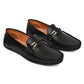 Men's Premium Black Synthetic Leather Horsebit Loafers