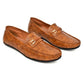 Men's Premium Tan Synthetic Leather Horsebit Loafers