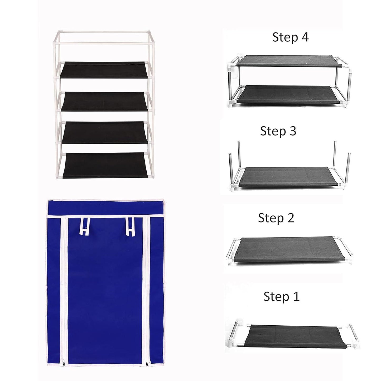 4 Layer Foldable Shoe Rack