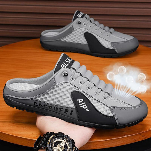 New Summer Slip-on Men's Sports Slippers (Grey-Black)