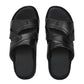 Men Cloud Nine Black Leather Slippers