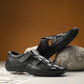 Mens Dreamers Black Leather Slippers