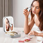 Leather Mirror Box – with Built-in LED Vanity Mirror for Jewelry & Accessories