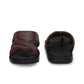 Mens Puffy Cloud Brown Leather Slippers