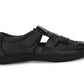 Mens Dreamers Black Leather Slippers