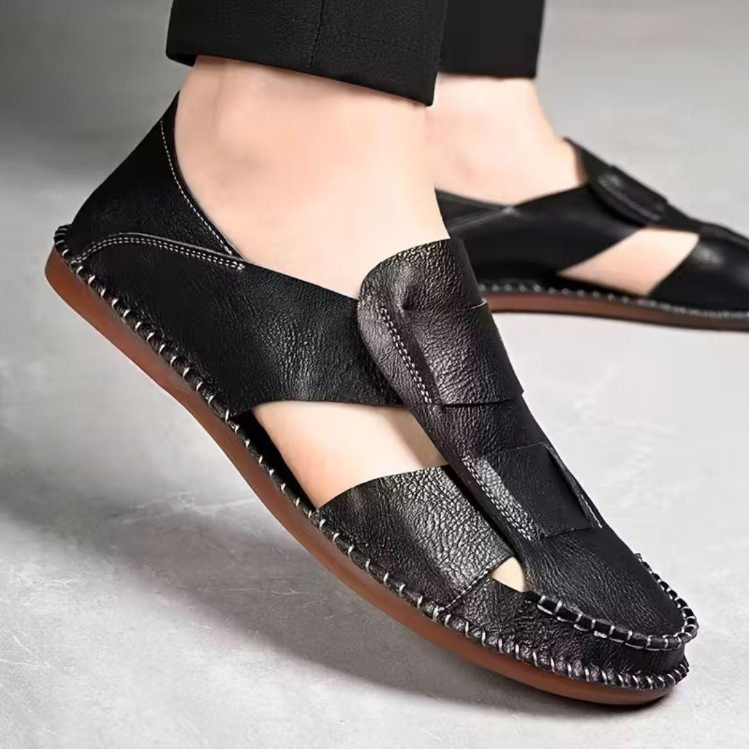 Premium Faux Leather Casual Street Style Summer Shoes for Men
