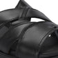 Mens Toasty Toes Black Leather Slippers