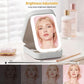 Leather Mirror Box – with Built-in LED Vanity Mirror for Jewelry & Accessories