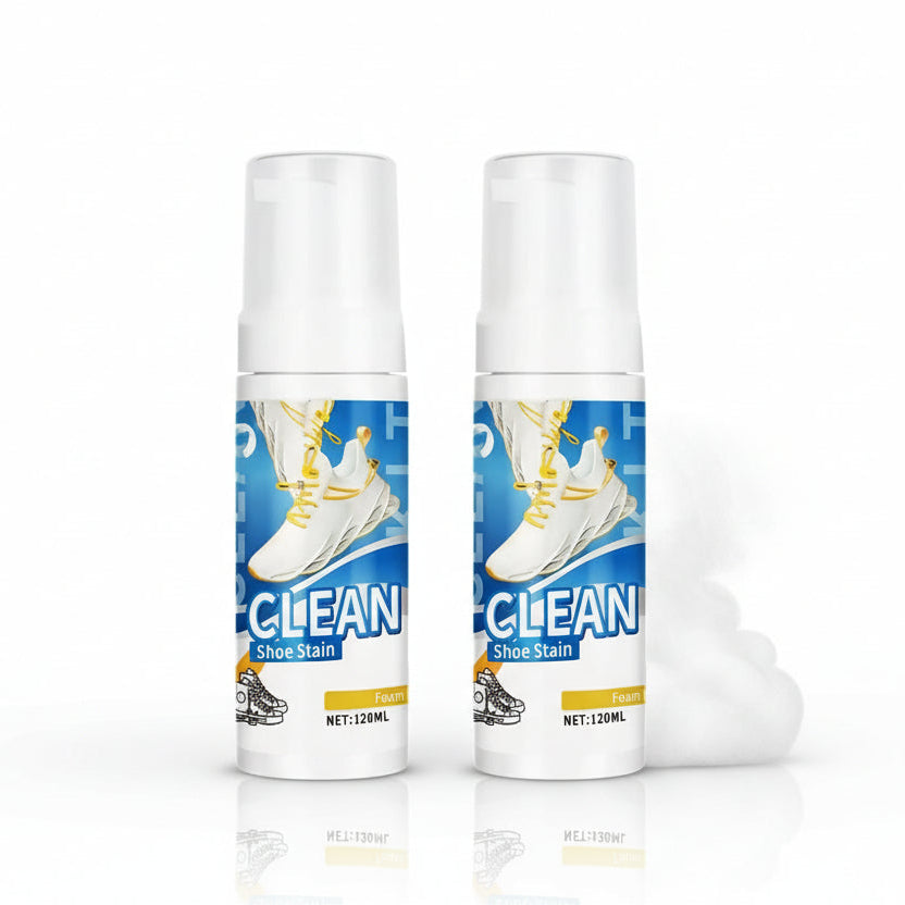 Clean Shoe Stain Foam - 120ml Pack of 2 | Multi-Material Shoe Cleaner