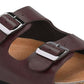 Mens Arizona Cherry Leather Slippers