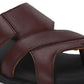 Mens Puffy Cloud Brown Leather Slippers