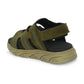 Mens Cuddle Feet Olive Leather Sandals