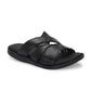 Mens Toasty Toes Black Leather Slippers