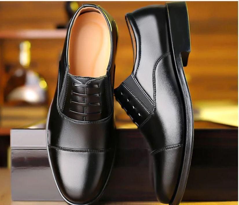 Men's Premium Black Formal Shoes - Faux Leather Office Wear