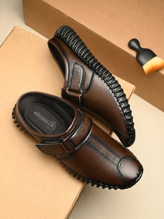 Men's Bantu Style Brown Loafer Casual Shoe