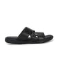 Men Cloud Nine Black Leather Slippers