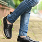 KASTAVA Casual Shoes Black Lace Up Sneakers For Men (Black): Size-9