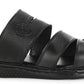 Black Synthetic Cushioned Comfortable Men Sandals: Size-9