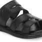 Black Synthetic Cushioned Comfortable Men Sandals: Size-9