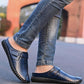 Blue Synthetic Leather Slip-On Comfort Casuals Shoes For Men: Size-6