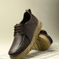 KASTAVA Casual Shoes Brown Lace Up Sneakers For Men (Brown): Size-8