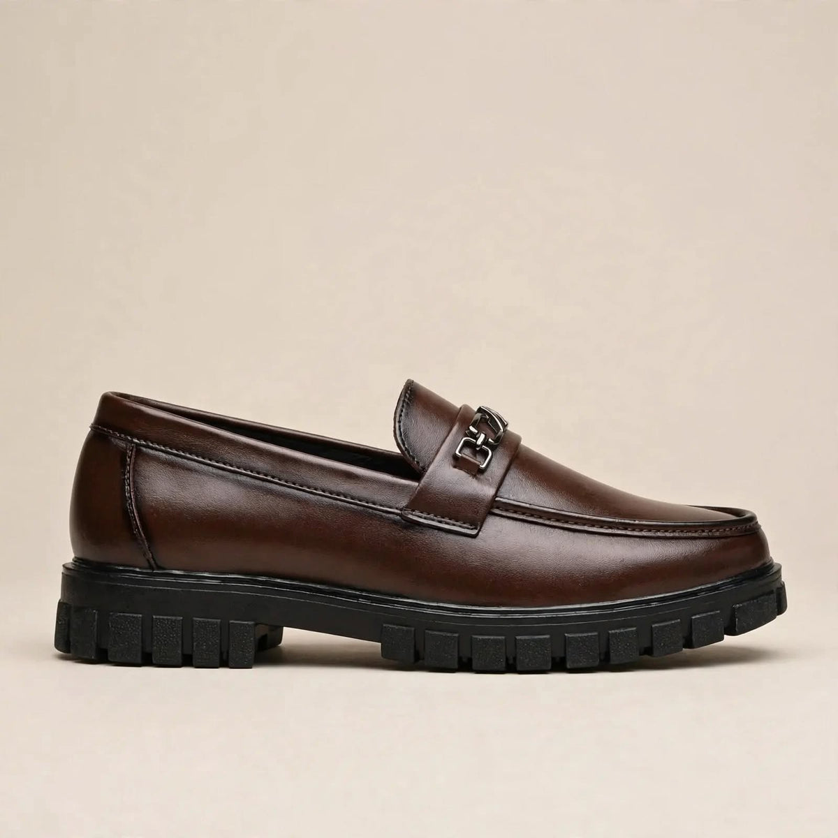 Men's Slip On Horsebit Brown Loafers