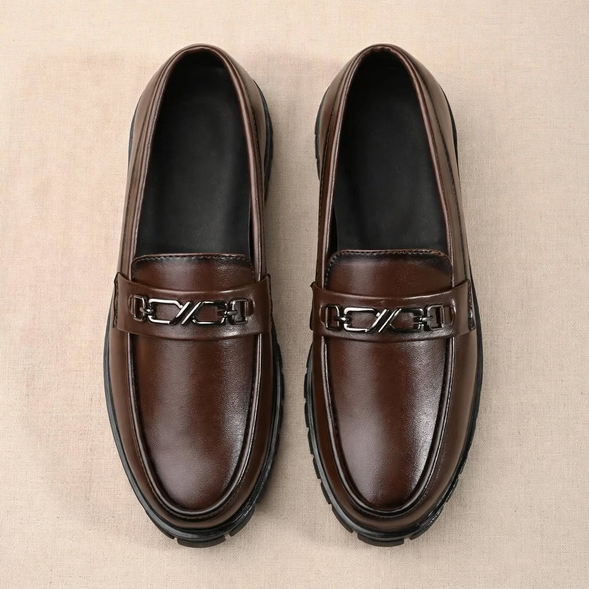 Men's Slip On Horsebit Brown Loafers