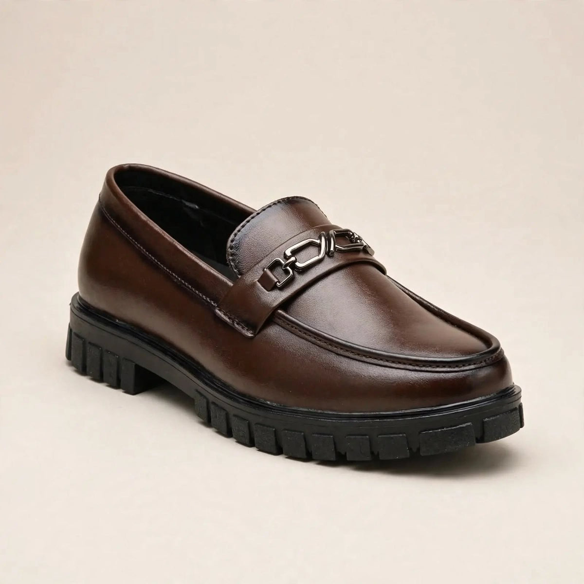 Men's Slip On Horsebit Brown Loafers