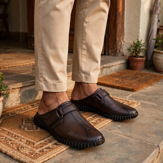 Men's Bantu Style Brown Loafer Casual Shoe