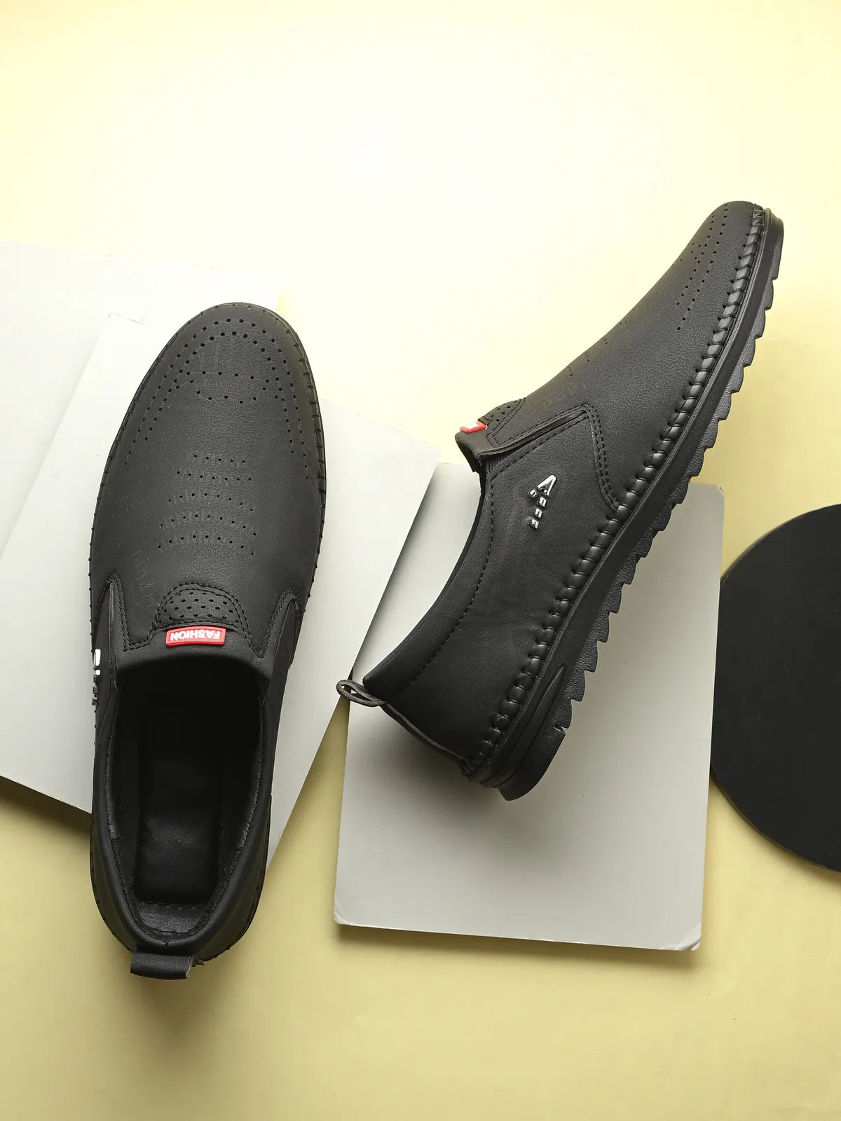 KASTAVA Premium Stylish Everyday Casuals For Men (Black): Size-9