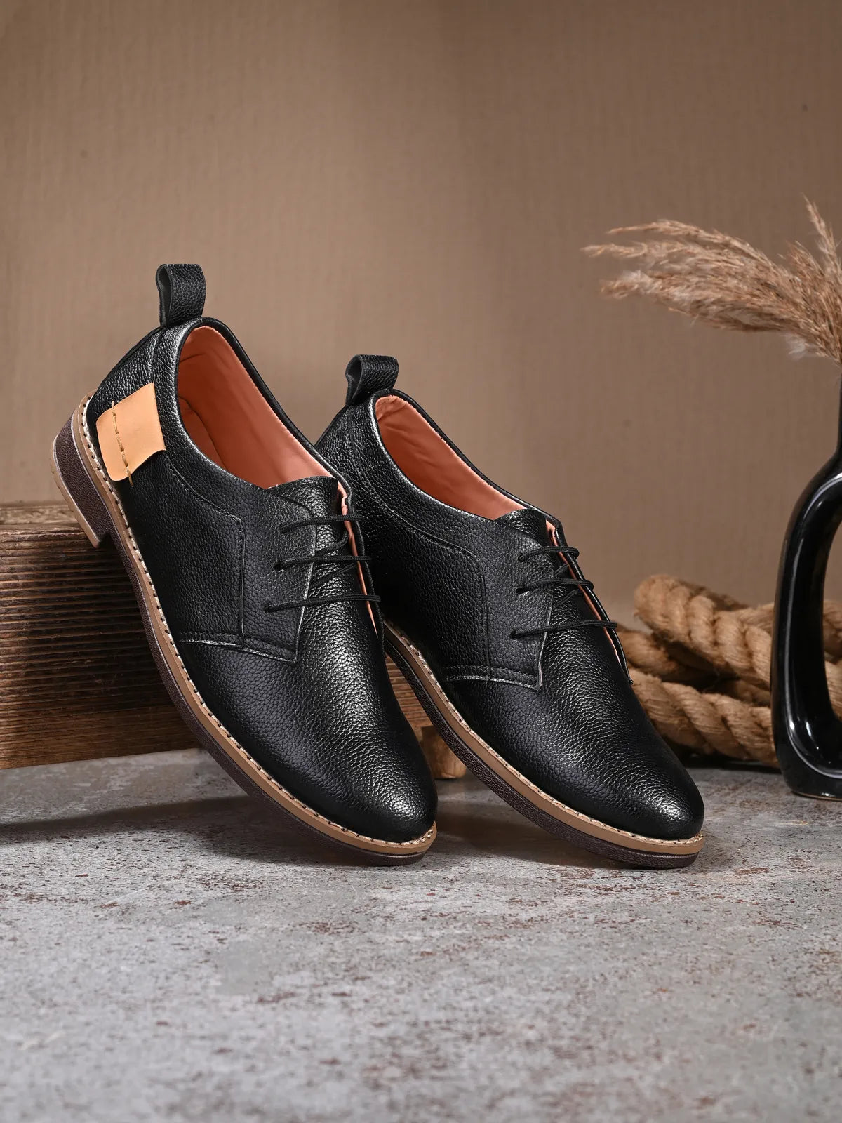KASTAVA Premium Classic Elegance Formal Derby For Men (Black): Size-10