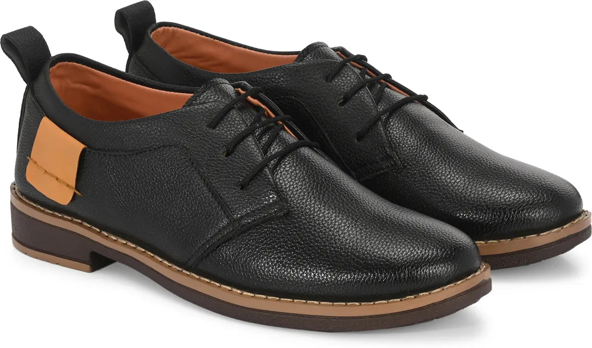 KASTAVA Premium Classic Elegance Formal Derby For Men (Black): Size-10