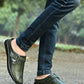Green Synthetic Leather Slip-On Comfort Casuals Shoes For Men: Size-10