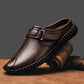 Men's Bantu Style Brown Loafer Casual Shoe- inclined view