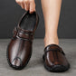 Men's Bantu Style Brown Loafer Casual Shoe-front view