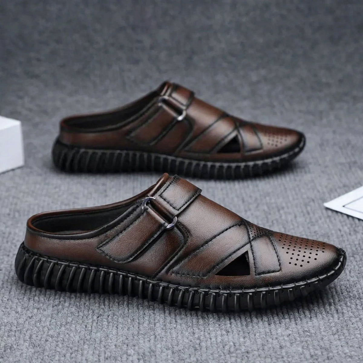Men's Style Brown Loafer Casual Shoe - pair view