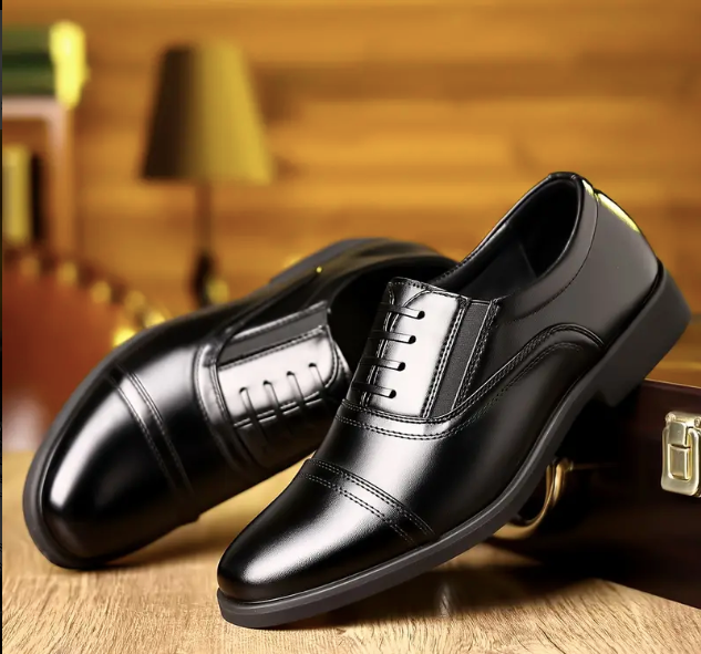 MEN'S BLACK LEATHER SHOES