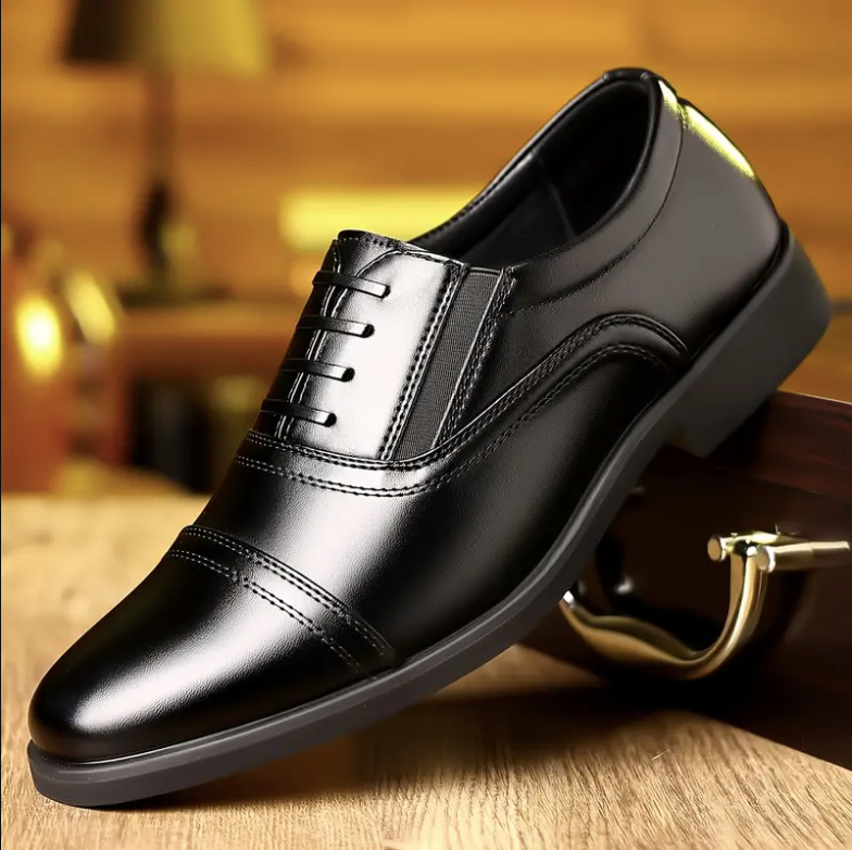 MEN'S BLACK LEATHER SHOES