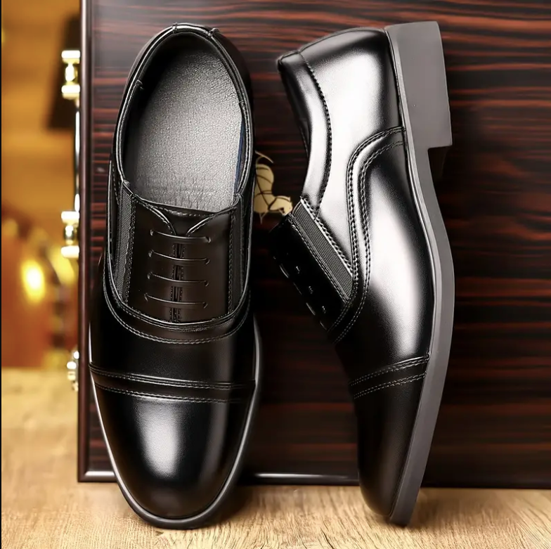 Men's Smart Black Slip-On Shoes